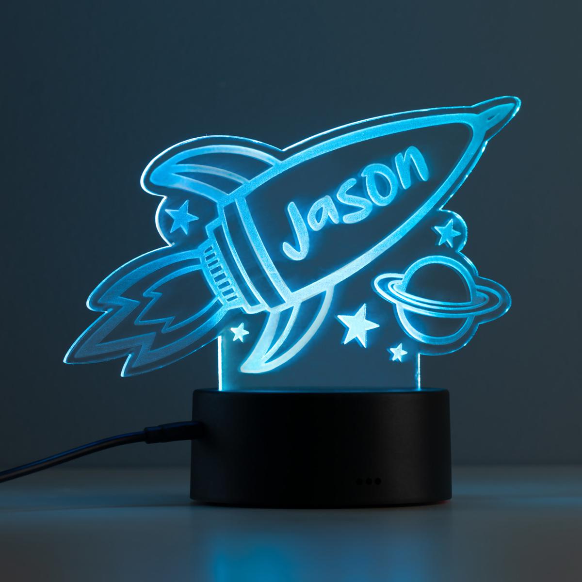 Personalized RGB Plexiglas first name lamp letter L