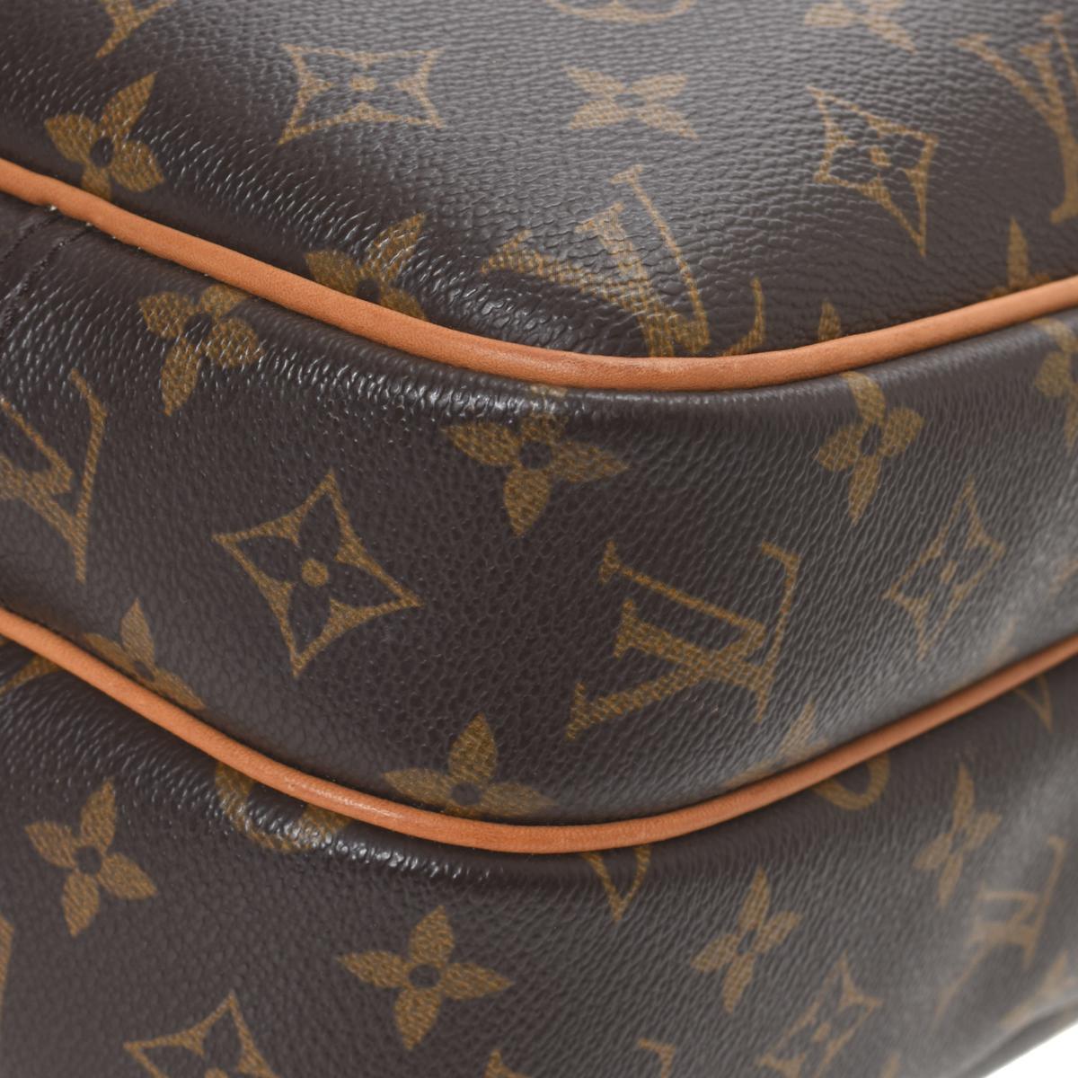 Pre-Owned Louis Vuitton Reporter Monogram PM Brown 