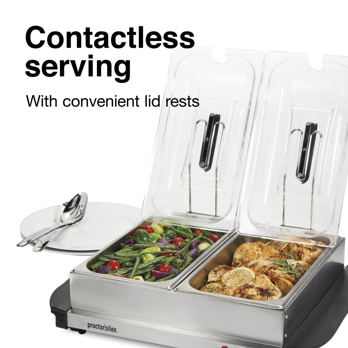 Best Buy: Elite Gourmet 3 Tray Electric Buffet Server Stainless