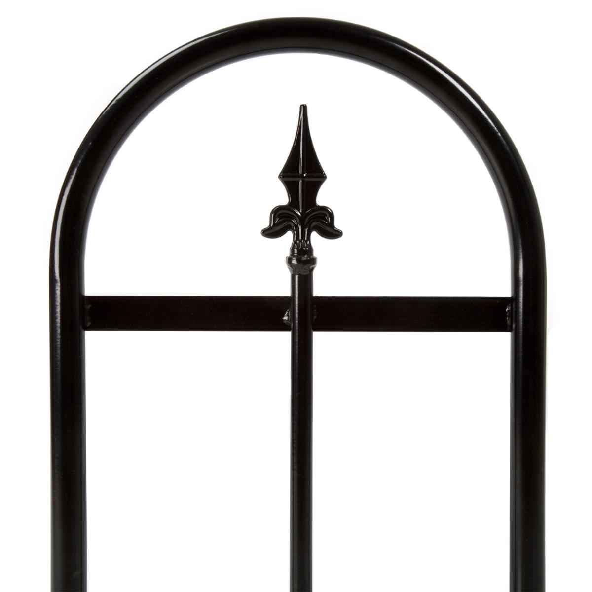 Pure Garden Fireplace Log Rack, Finial Design, Black Pure Garden Fireplace Log Rack, Finial Design, Black