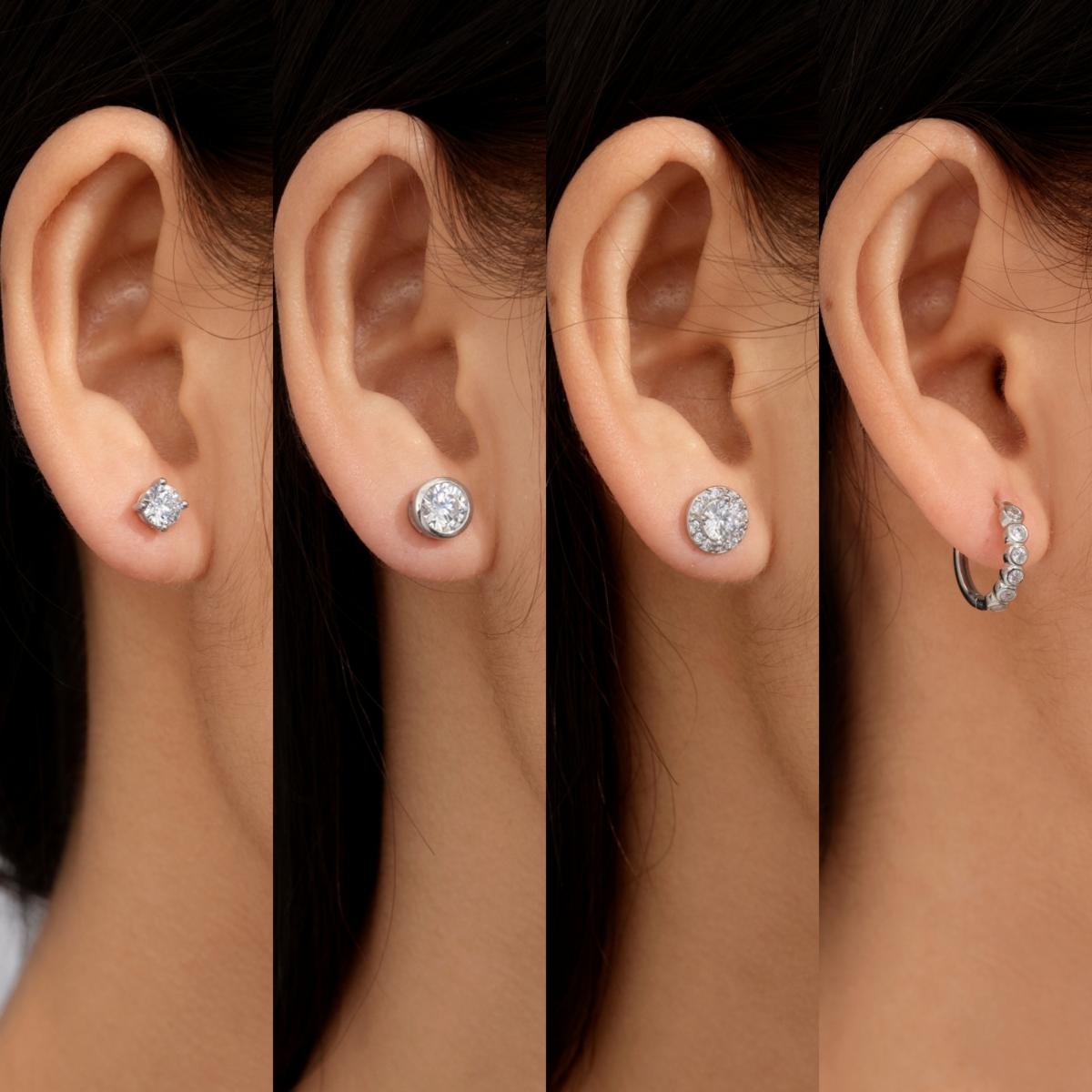 Radiance by Absolute™ 7.60ctw Mixed Design Earrings 4-piece