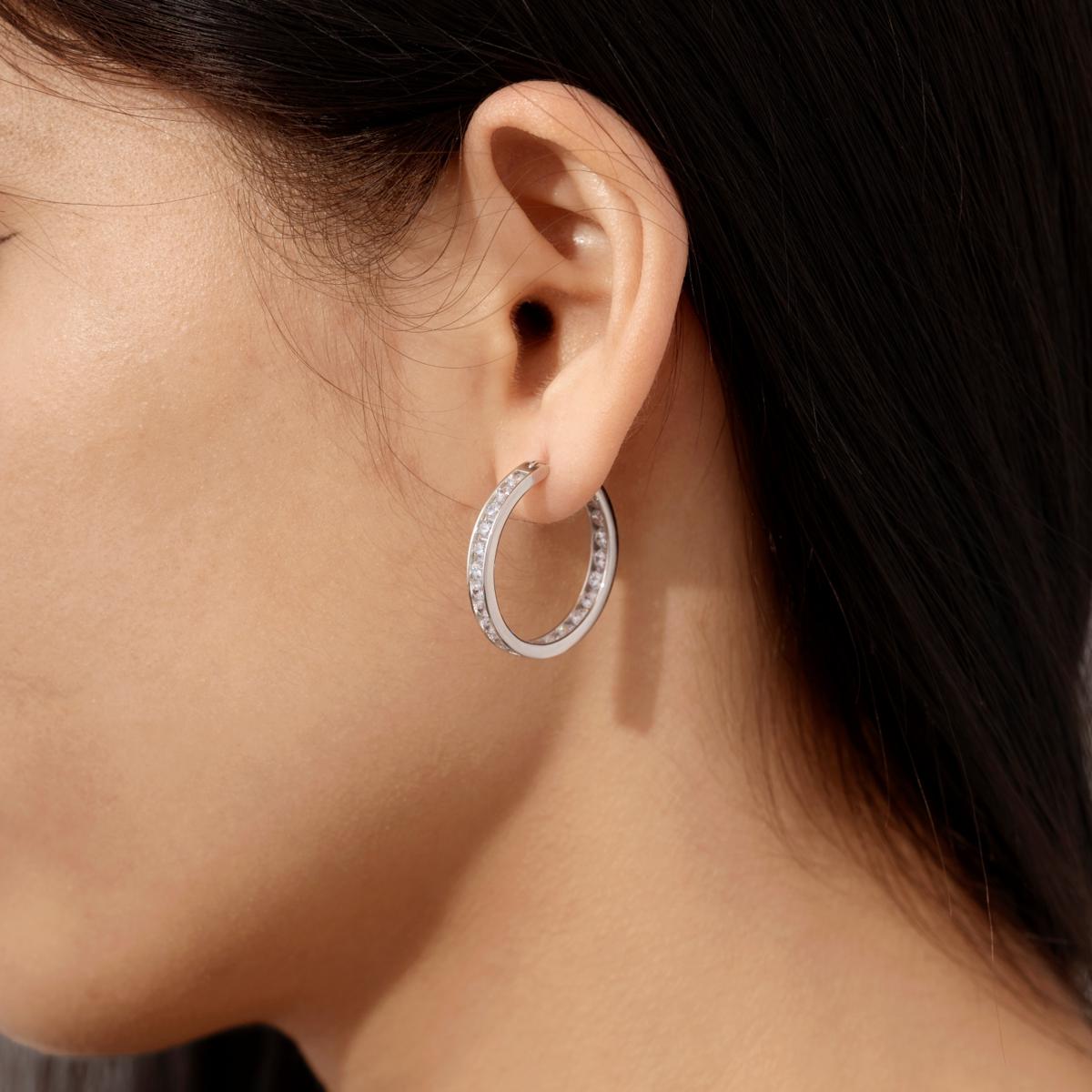 Silver hoop earrings - part 2