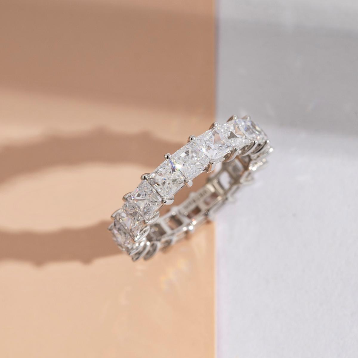 Radiance by Absolute™ Princess-Cut Prong-Set Eternity Band Ring