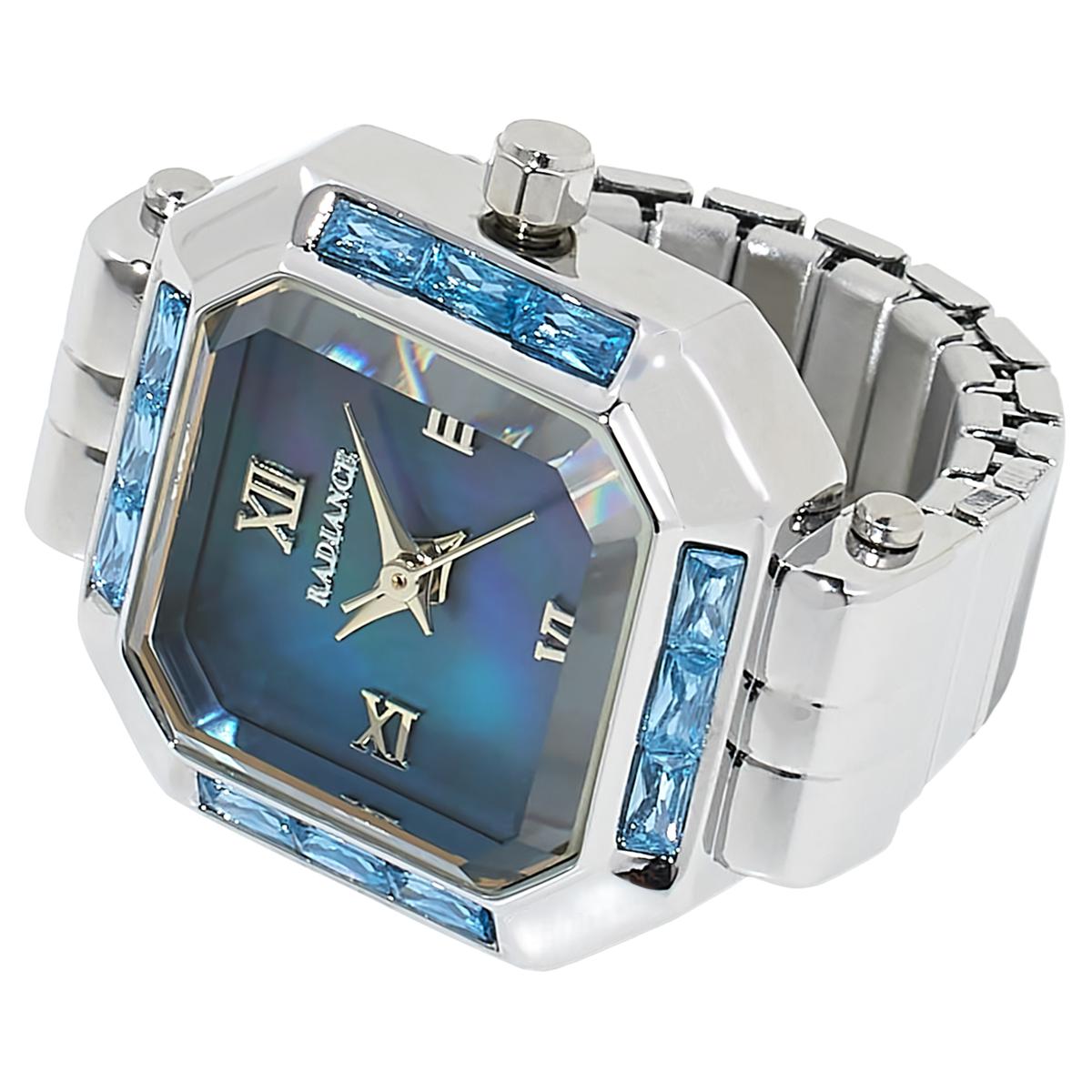 Radiance by Absolute Blue Crystal Dial Watch Radiance Guilloche Wave – HEINRICH watches main image 2
