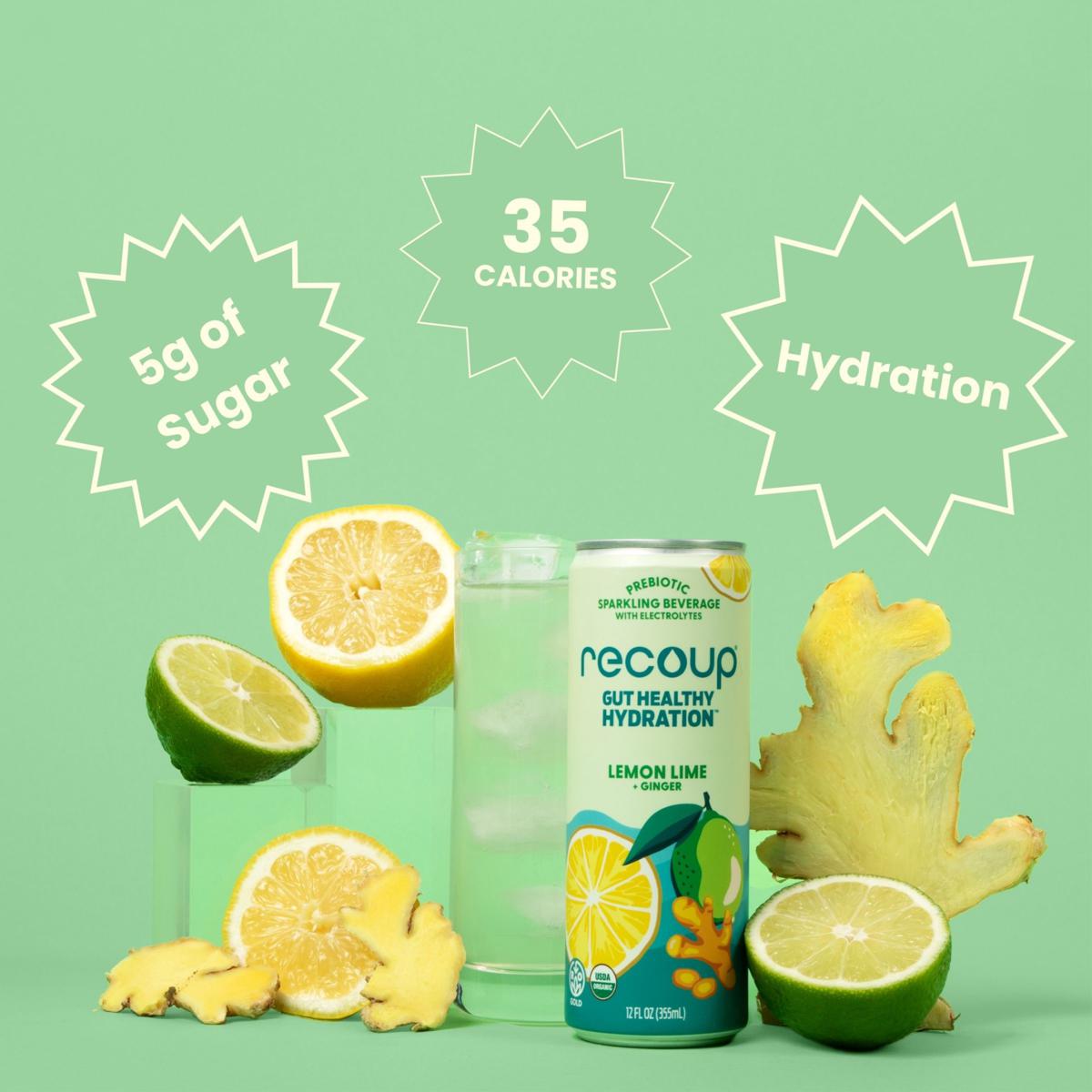 Recoup 12-pack Lemon Lime Organic Beverage with Ginger Auto-Ship