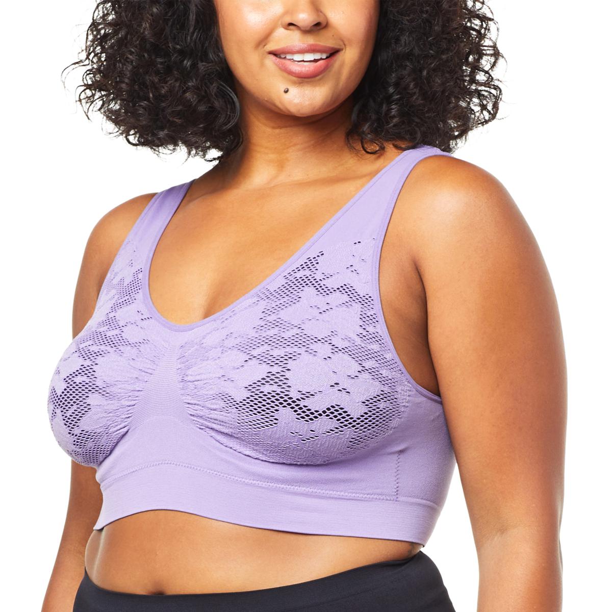 Rhonda Shear 2 Pack Seamless Ahh Bra With Lace Detail 20602796 Hsn 4872