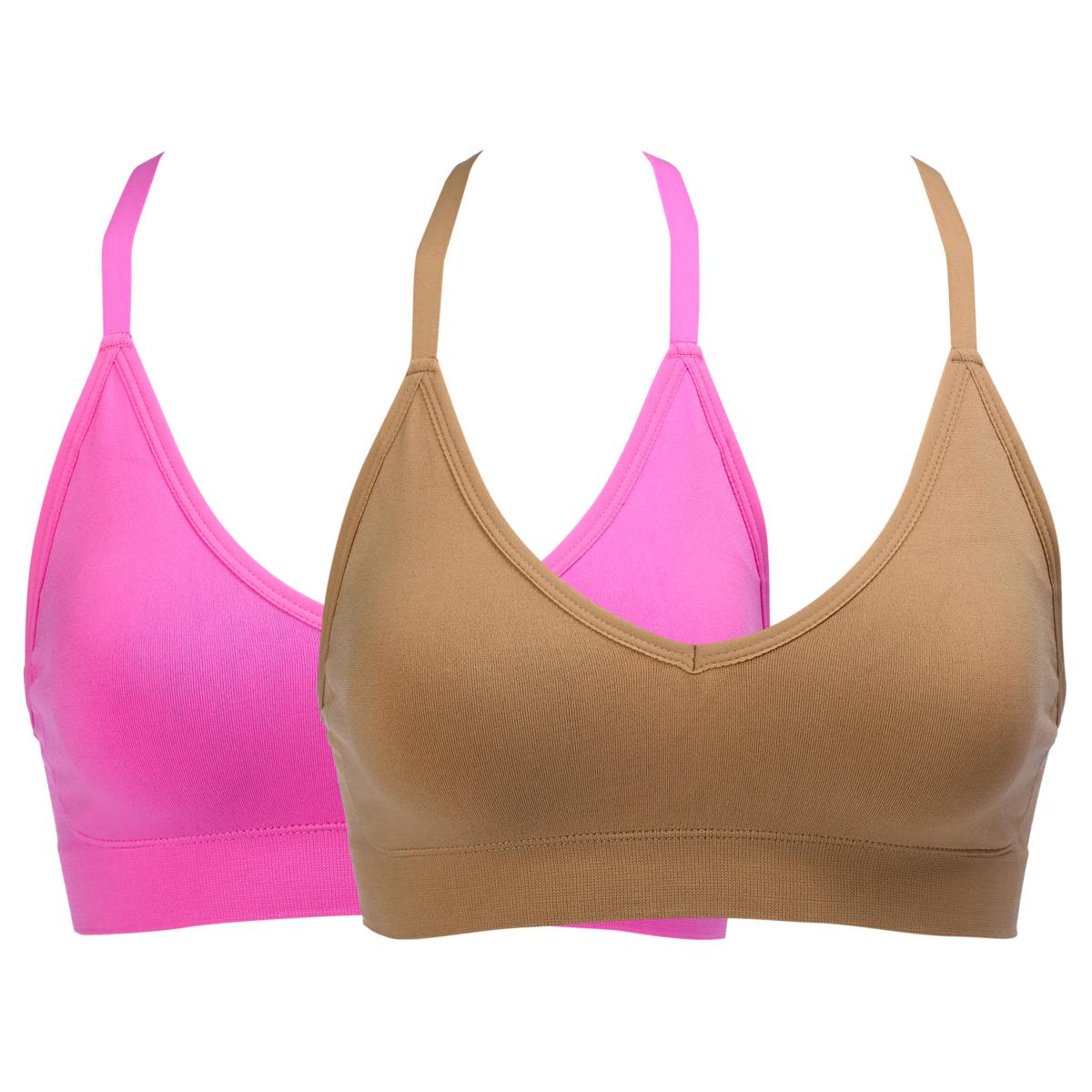 Rhonda Shear 2-pack Seamless Lace Back Closure Bra
