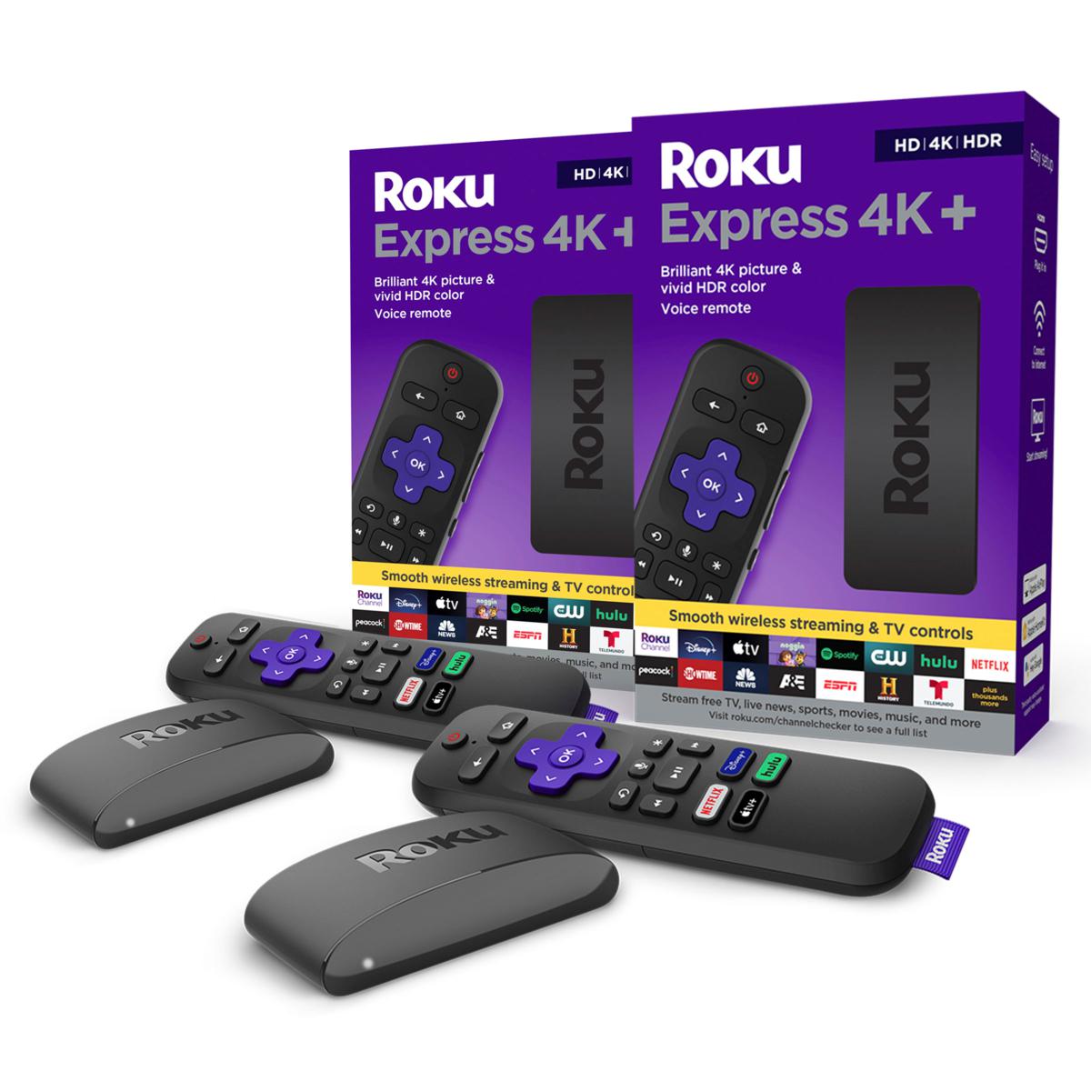 2 Roku Express 4k+ and popular 2 Roku Express