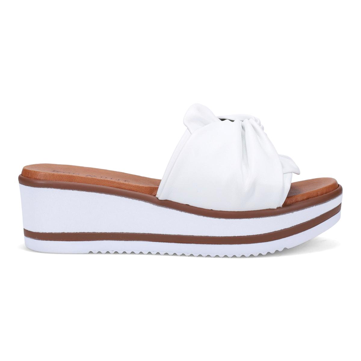 Ron White Priccila Lightweight Leather Wedge Slide Sandal