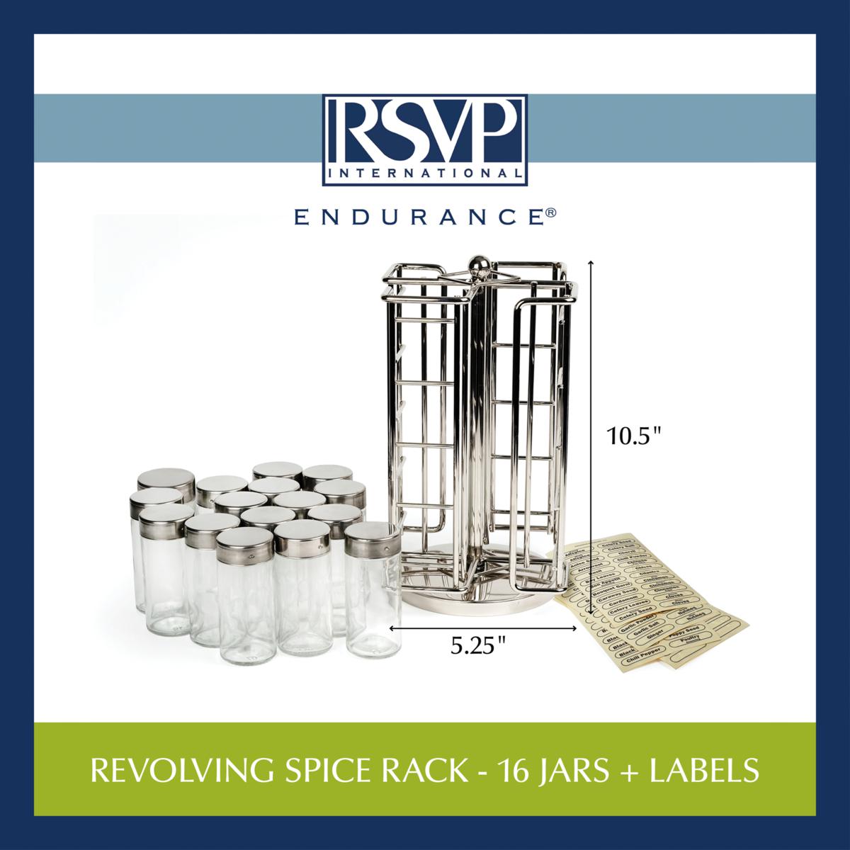 RSVP Classic Revolving Spice Rack Set - Spoons N Spice