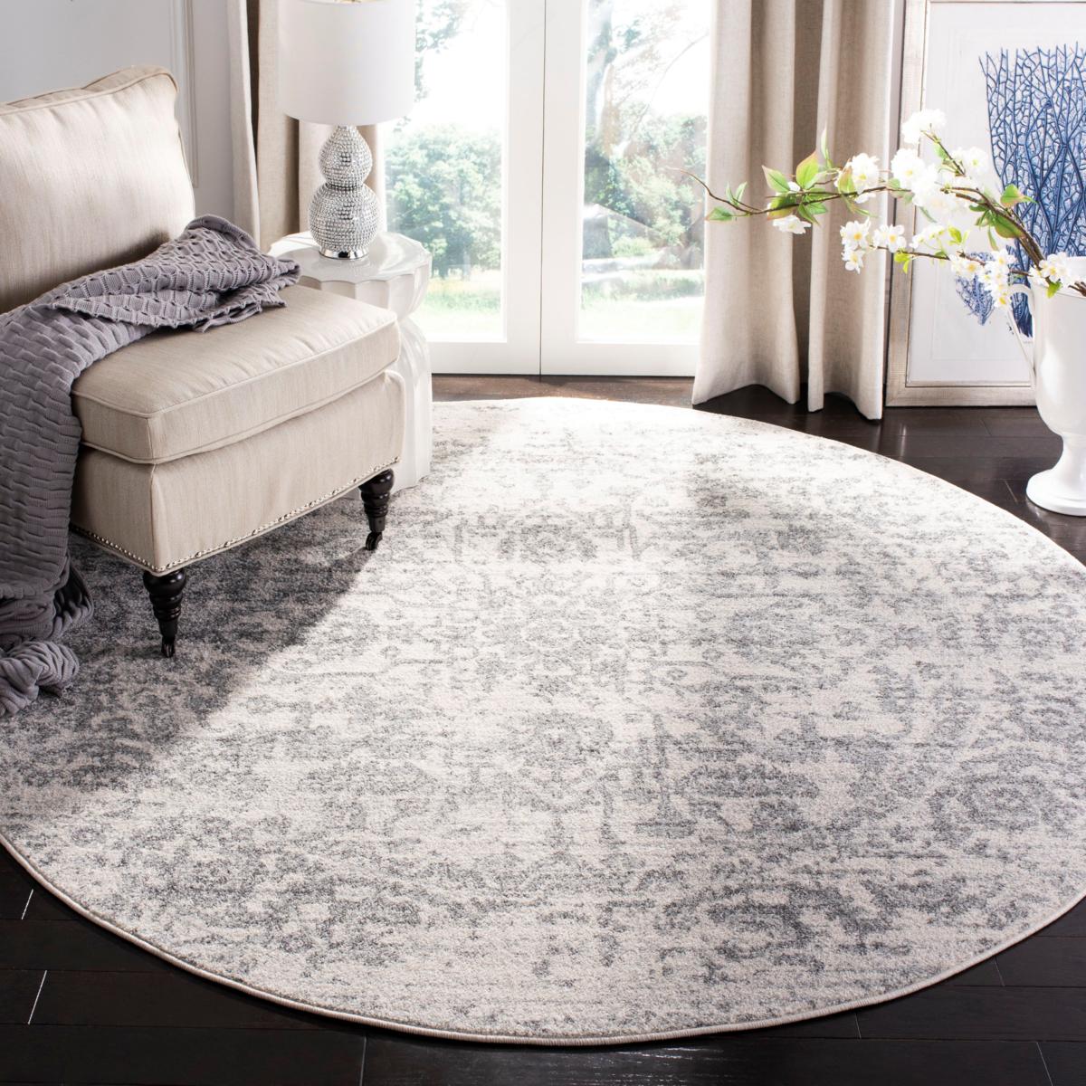 Safavieh Area Rug, Madison, Grey / Ivory, 6' 7 x 9' 2