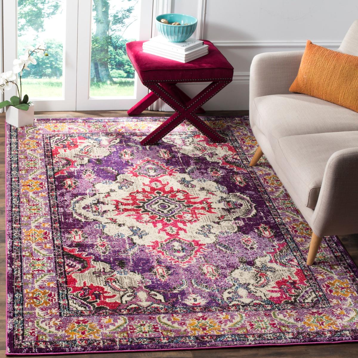 Hattie Scatter Rug Floral Patterned in 100% Cotton