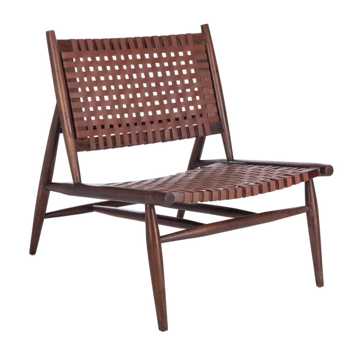 Safavieh Soleil Leather Woven Accent Chair 9370763 HSN