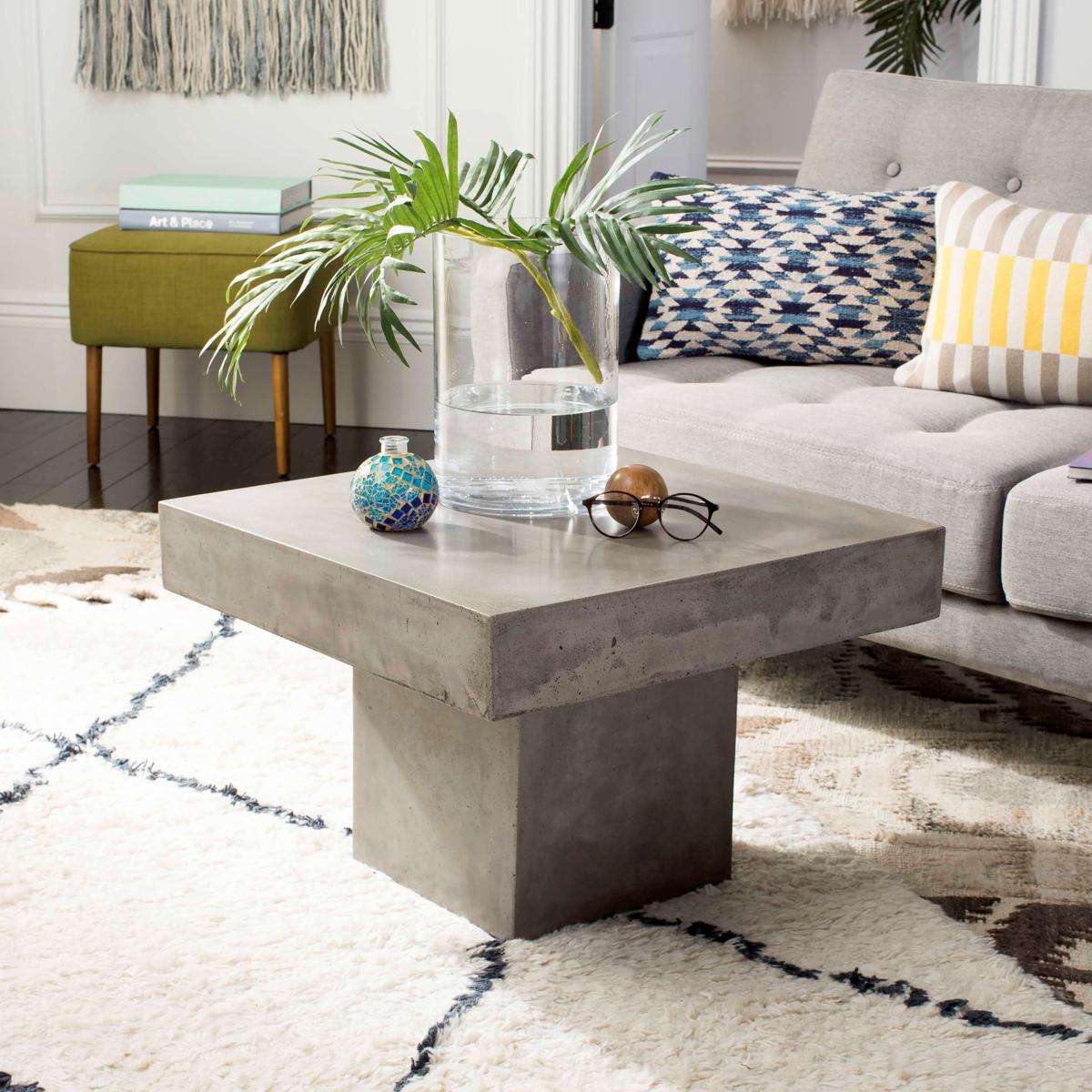 Safavieh Tallen Modern Concrete Coffee Table | HSN