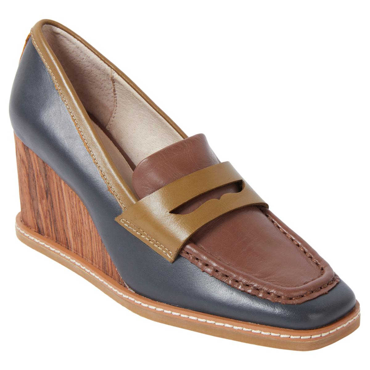 Wedge shop heel loafers