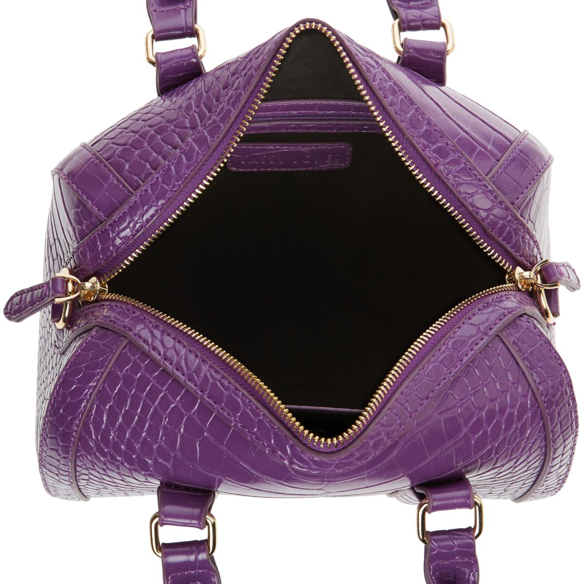 Dottie Leather Handbag - Purple - Sassy Jones