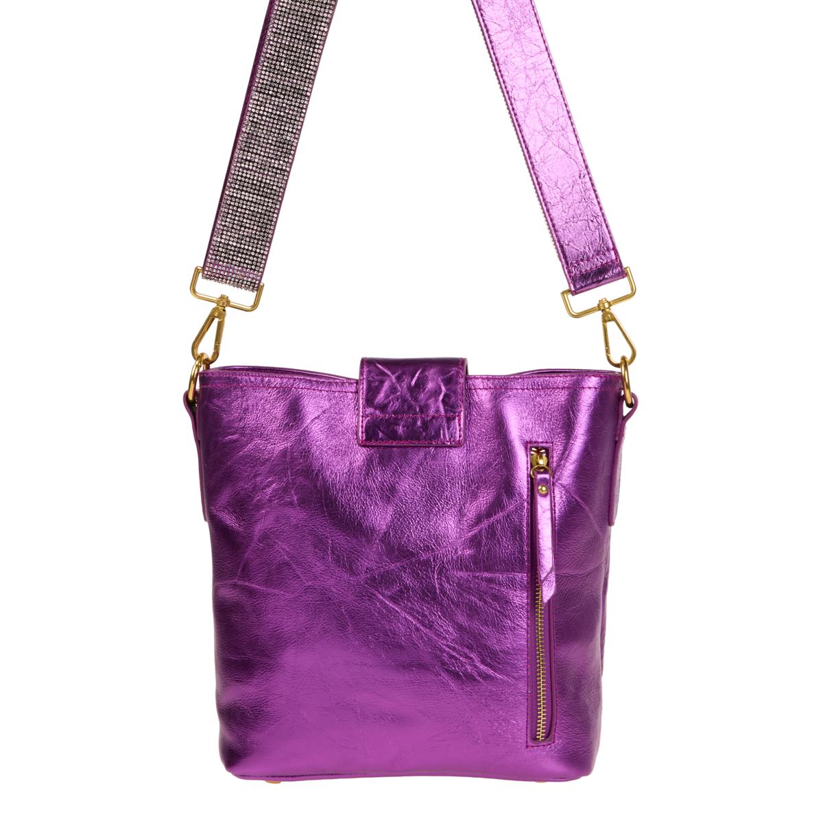 Sharif Legacy Bedazzled Guitar Strap Leather Crossbody Bag | HSN