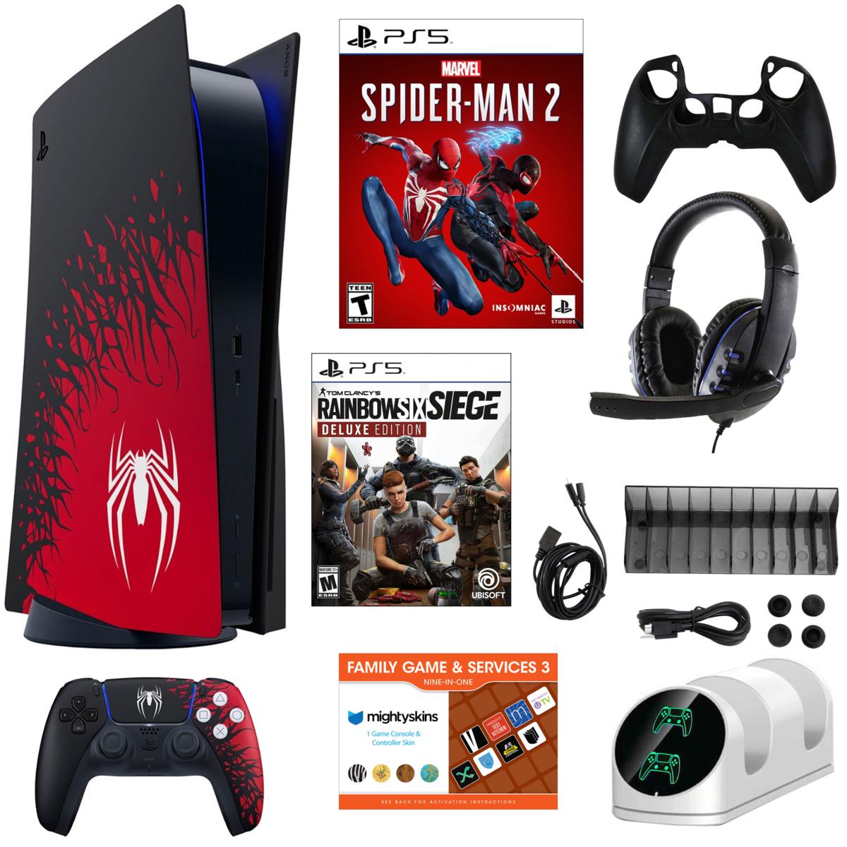 PlayStation PS5 Spider Man 2 Console with Mirage, Headset and Dual Charging  Dock - Macy's