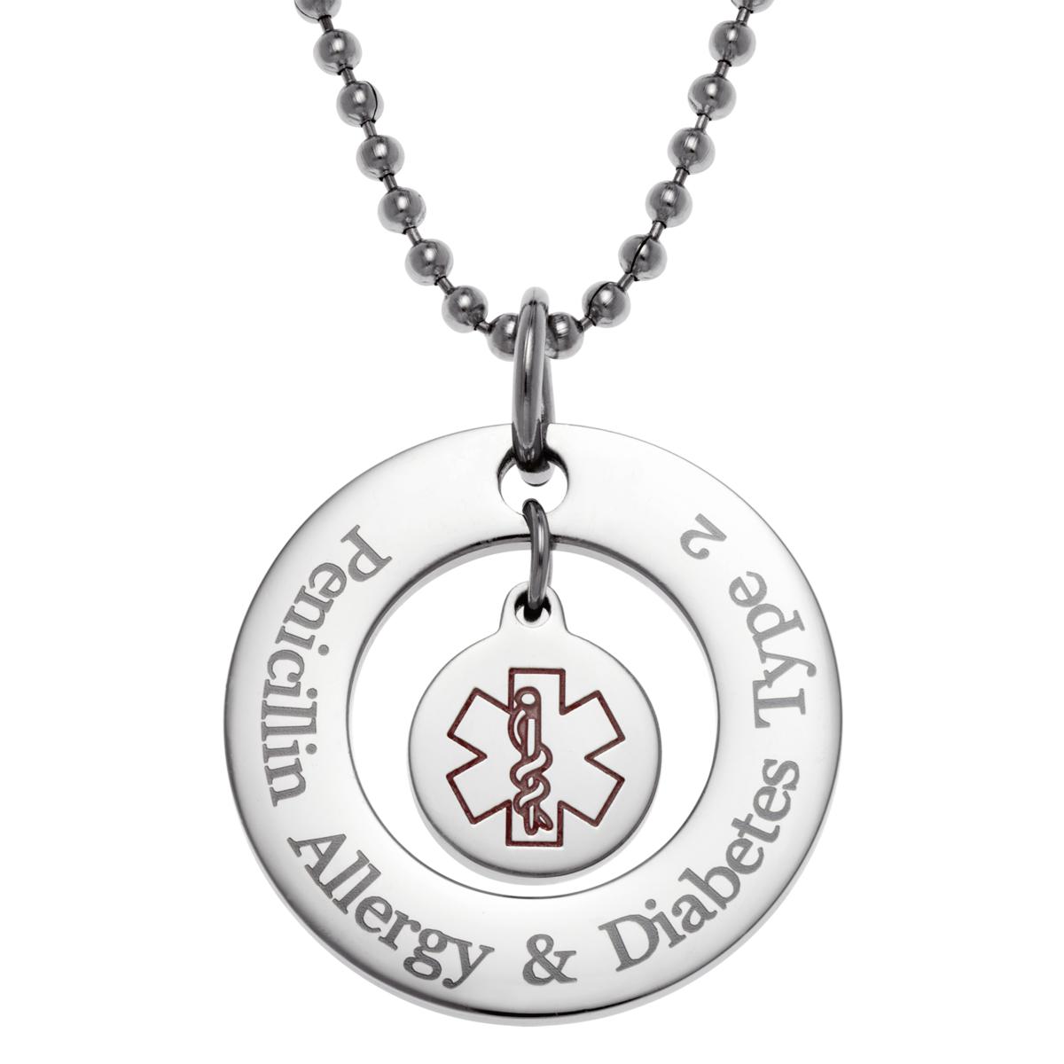 stainless steel engraved necklace