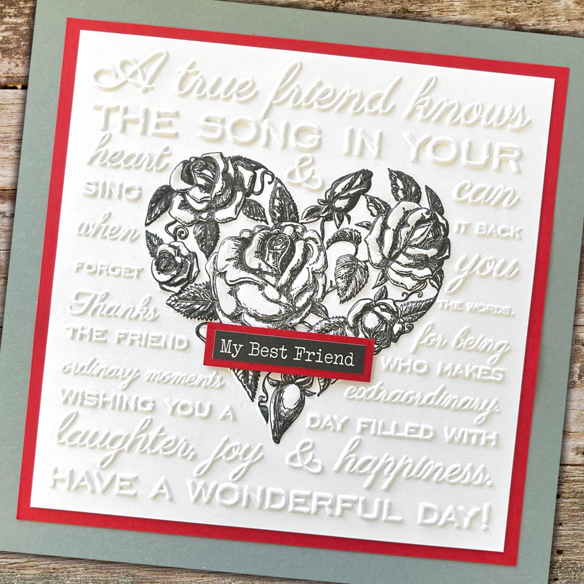 Stamps by Me Heartfelt Moments Stamp and Embossing Folder