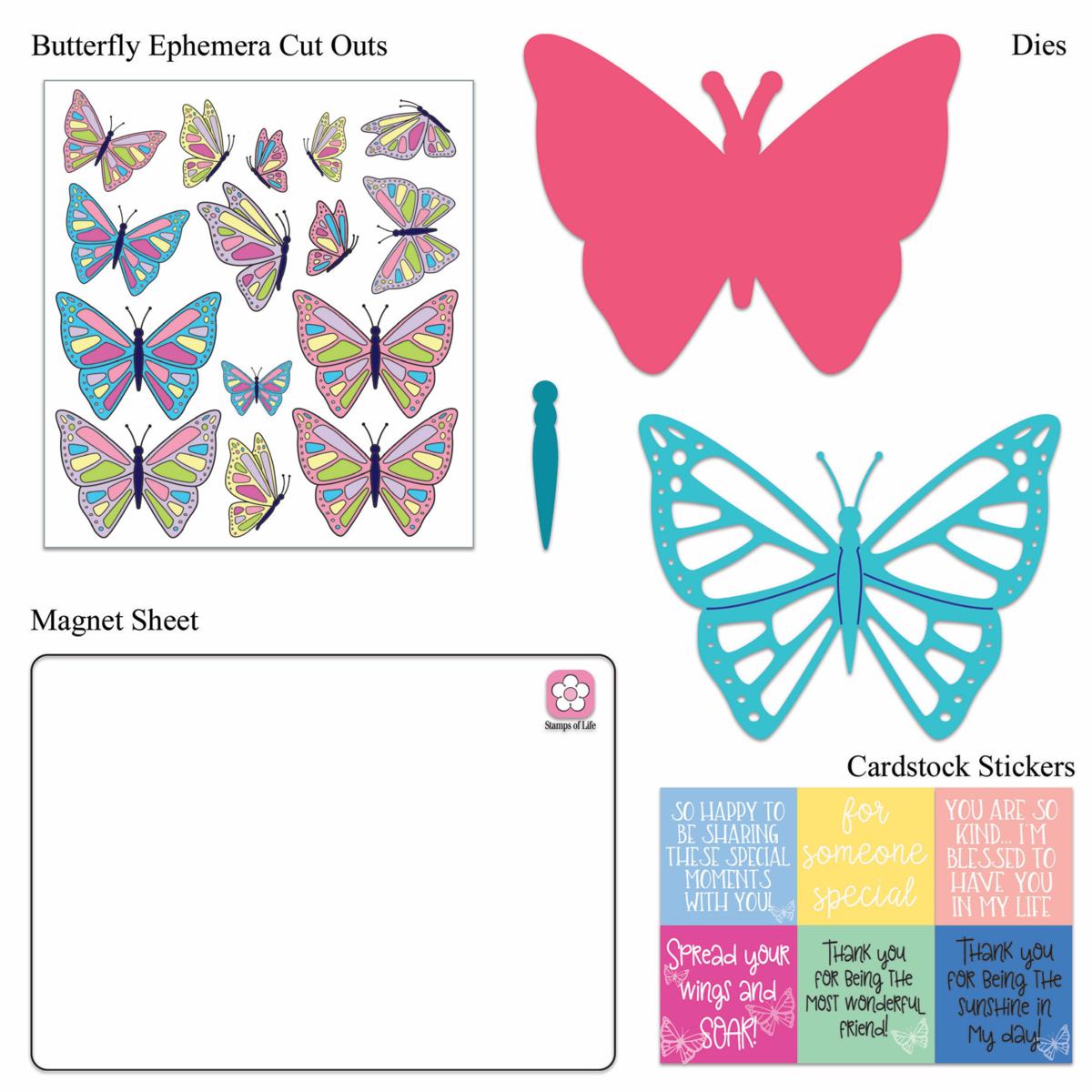 Stamps of Life Butterfly Fold-It Card Die Set - 23439430 | HSN