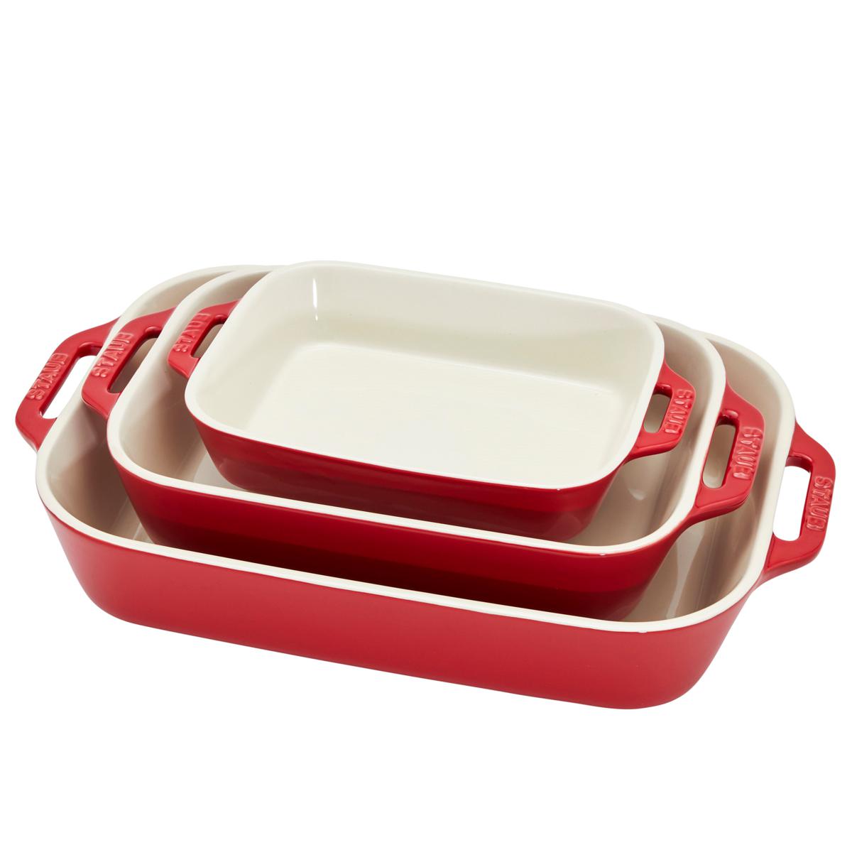 Staub Ceramic 3-Piece Rectangular Baking Dish Set - 20063604 | HSN