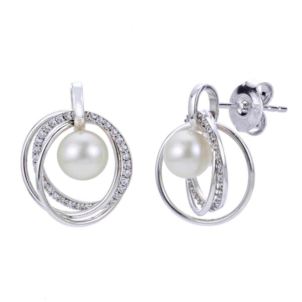 Stick Pearls & Sterling Silver Earrings — Silver Stone Handcrafted