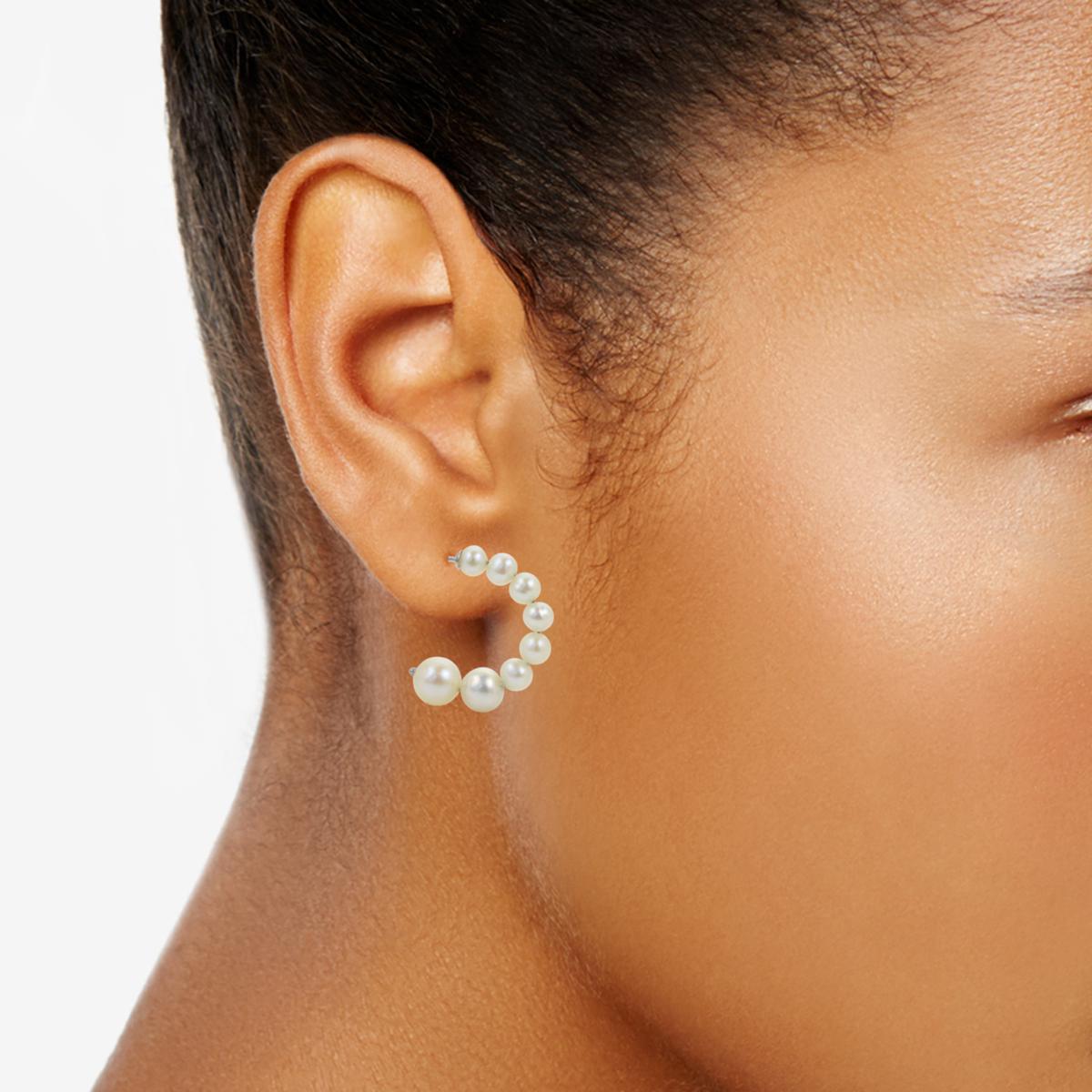 ★Hei★ sv925 pearl tears earring HighSpark Pearl Drop Earrings in 925 silver - Pear Shaped