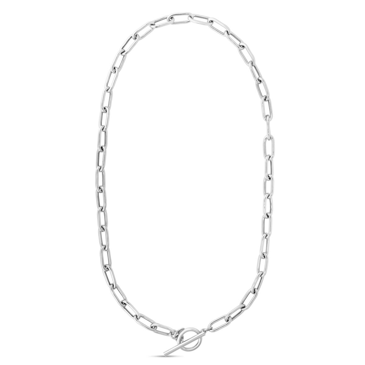 sterling silver chain necklace with toggle clasp