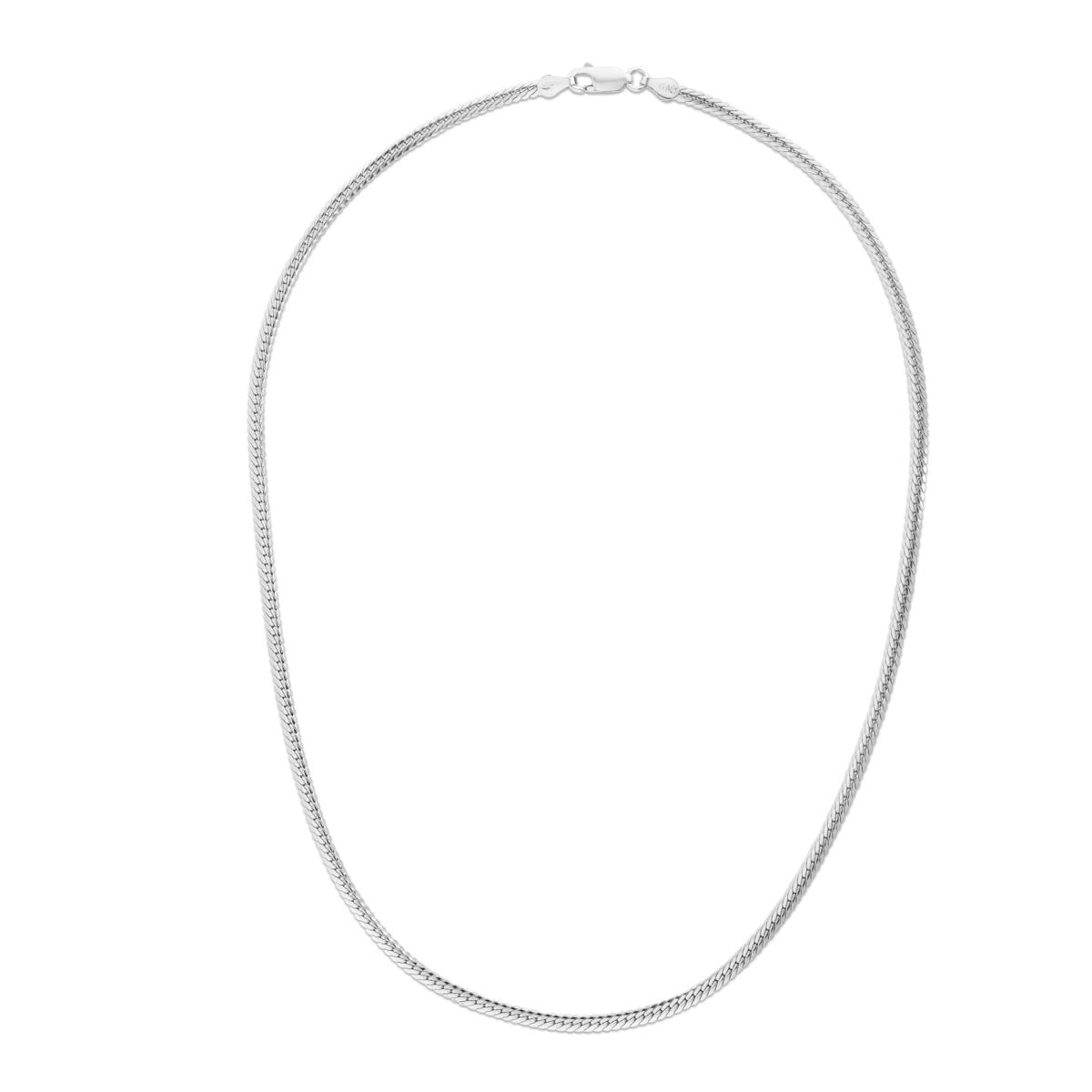 Sterling Silver Polished Oval Herringbone Chain 20" Necklace 21894319