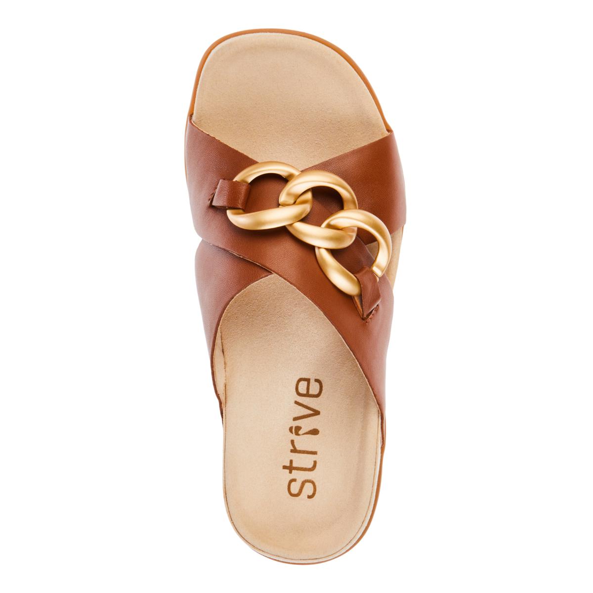 Wedge Strive Beach Sandals Strive Palma Link Chain Detail Leather