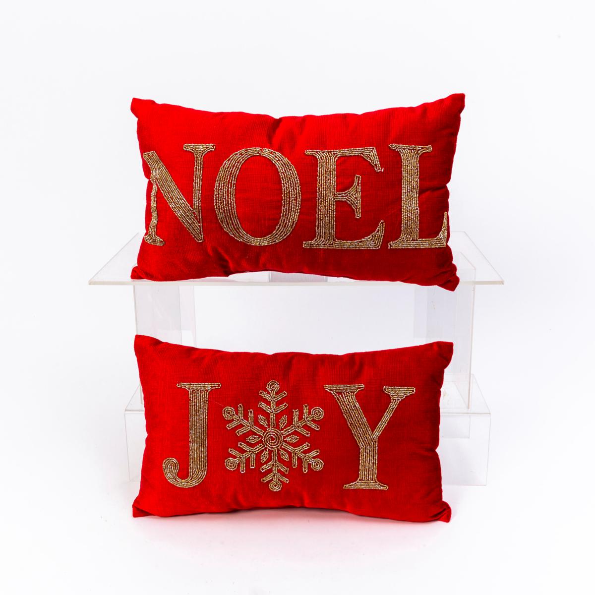 The Gerson Company Set of 2 20" Beaded Embroidered Holiday Pillows -  20619081 | HSN