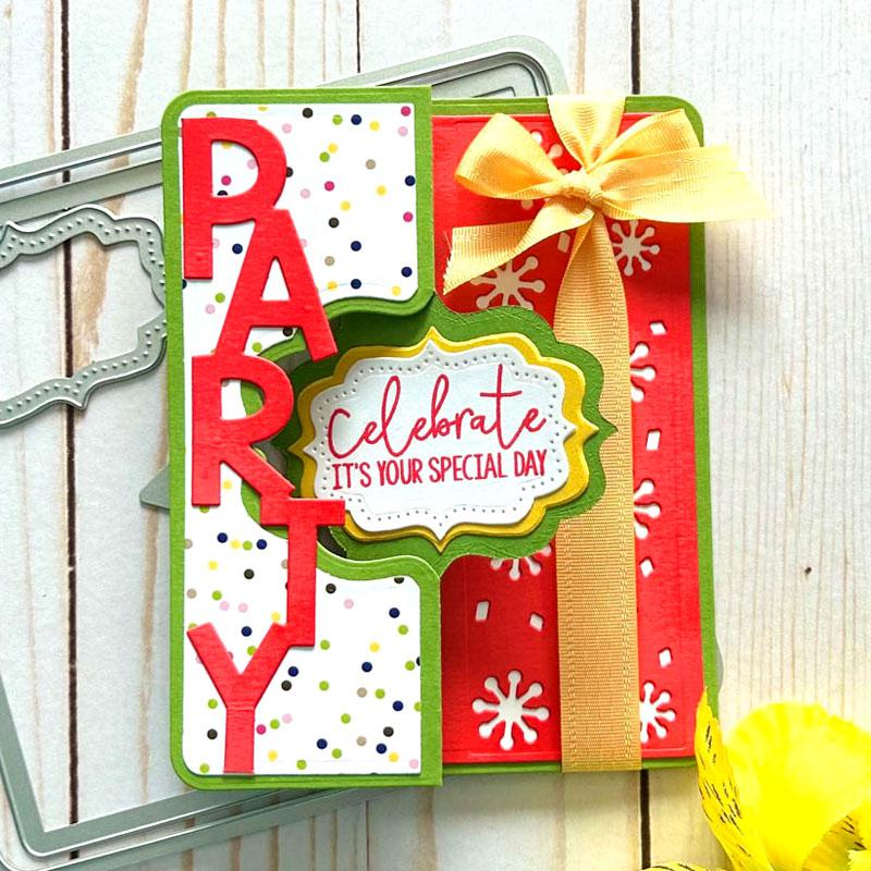 The Stamps of Life Fancy Frame Flip-it Interactive Card Die Set | HSN