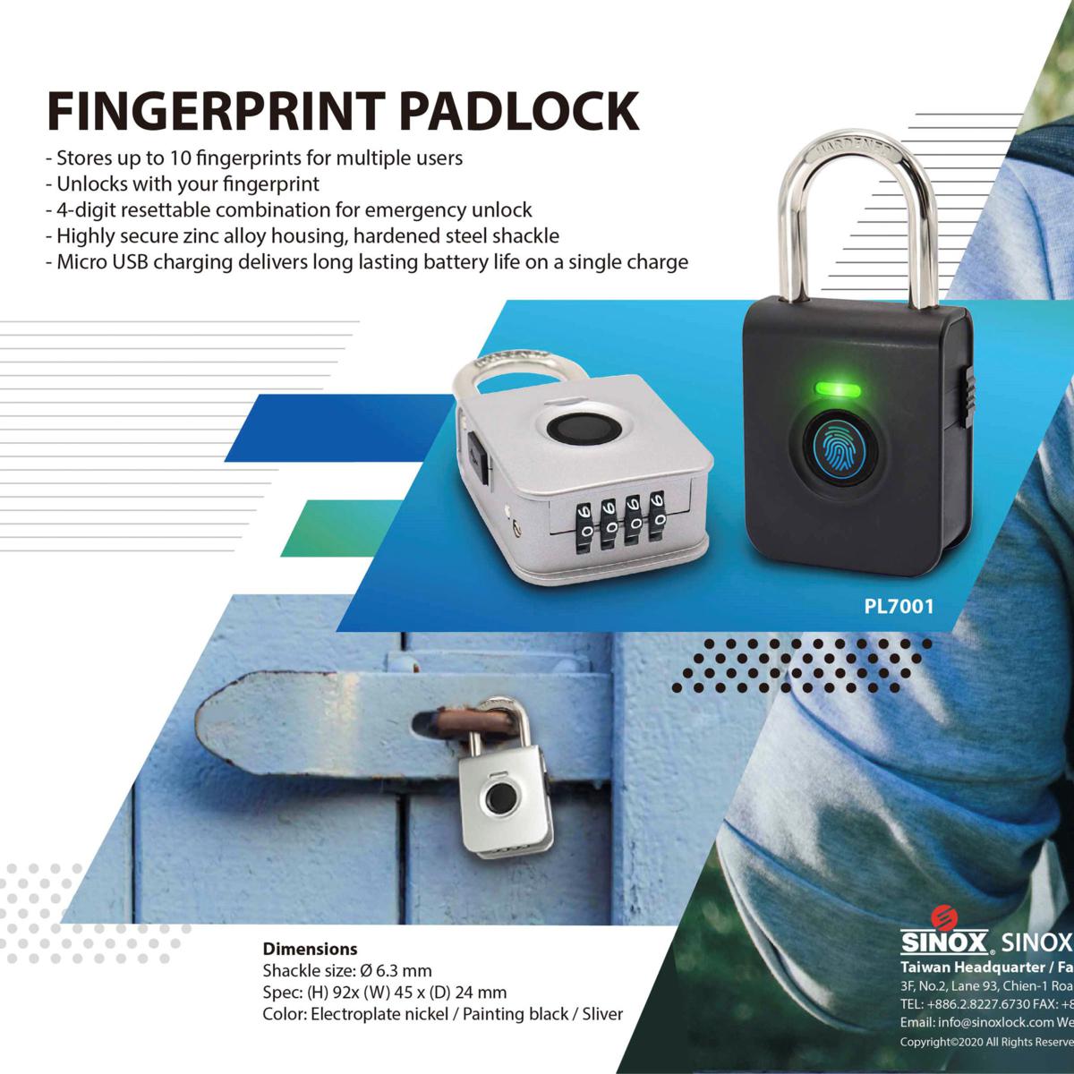 TOKK™ Fingerprint Dual Function Lock PL 7001 - Tokk