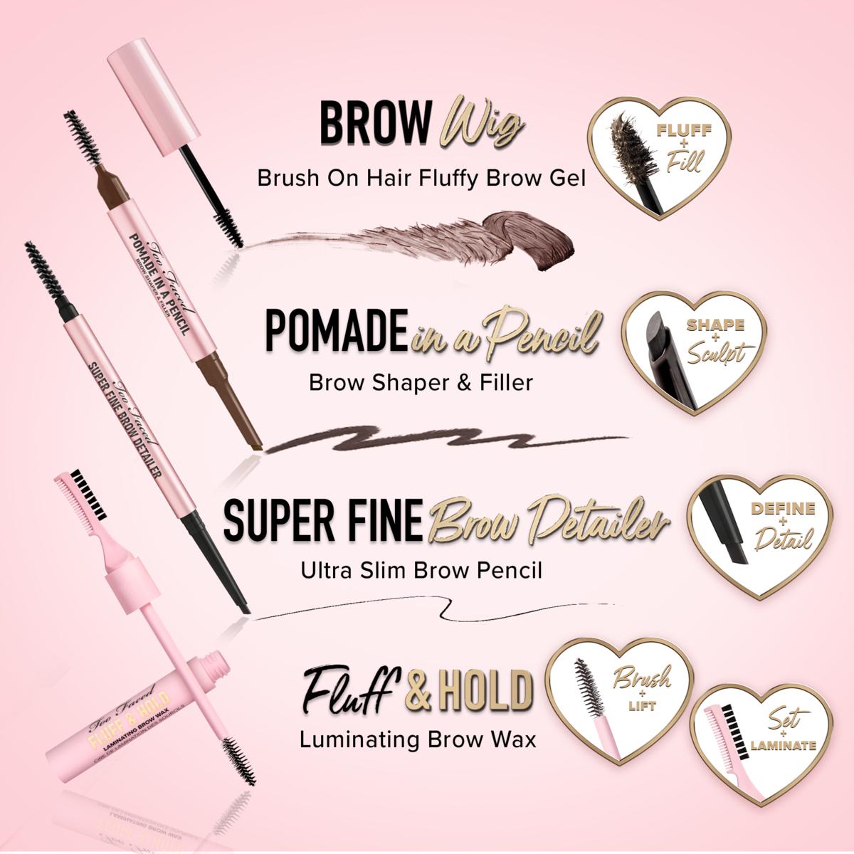 Too Faced Brow Wig Brush on Brow Gel