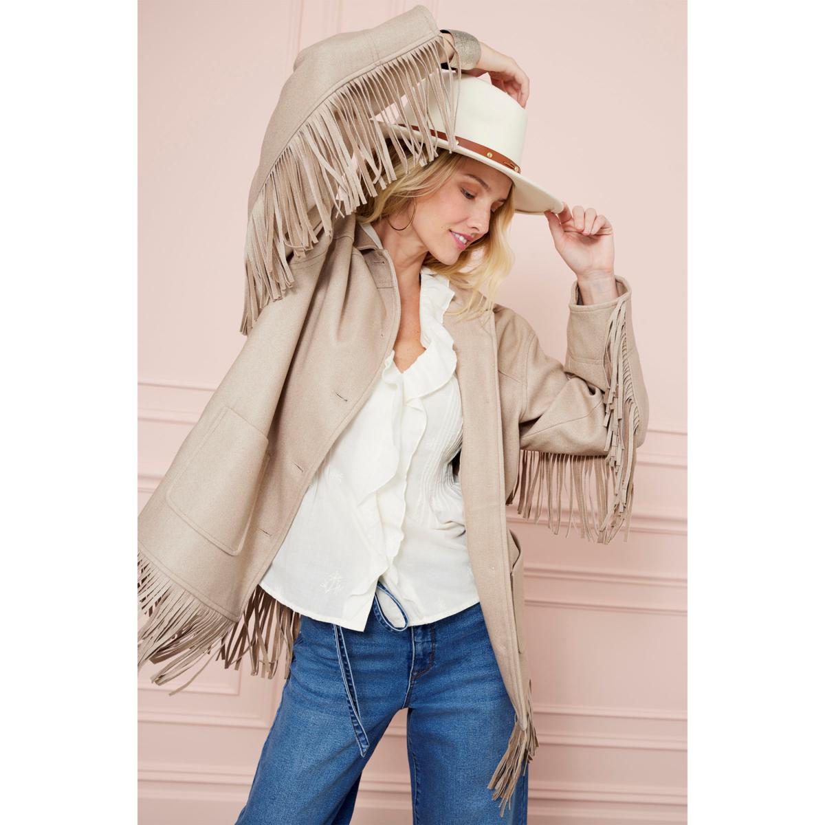 Tower Hill by Christie Brinkley Brushed Faux Melton Jacket with