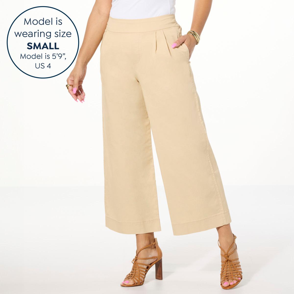 Tower Hill by Christie Brinkley Pull-On Wide-Leg Crop Pant | HSN