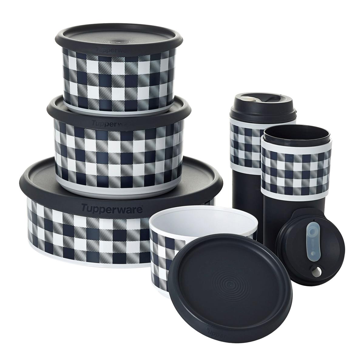  Tupperware Stacking Square Storage Set - Holiday Set