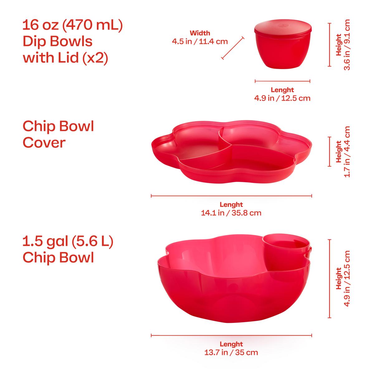 Tupperware® 6-piece Chip 'n' Dip Entertaining Set | HSN