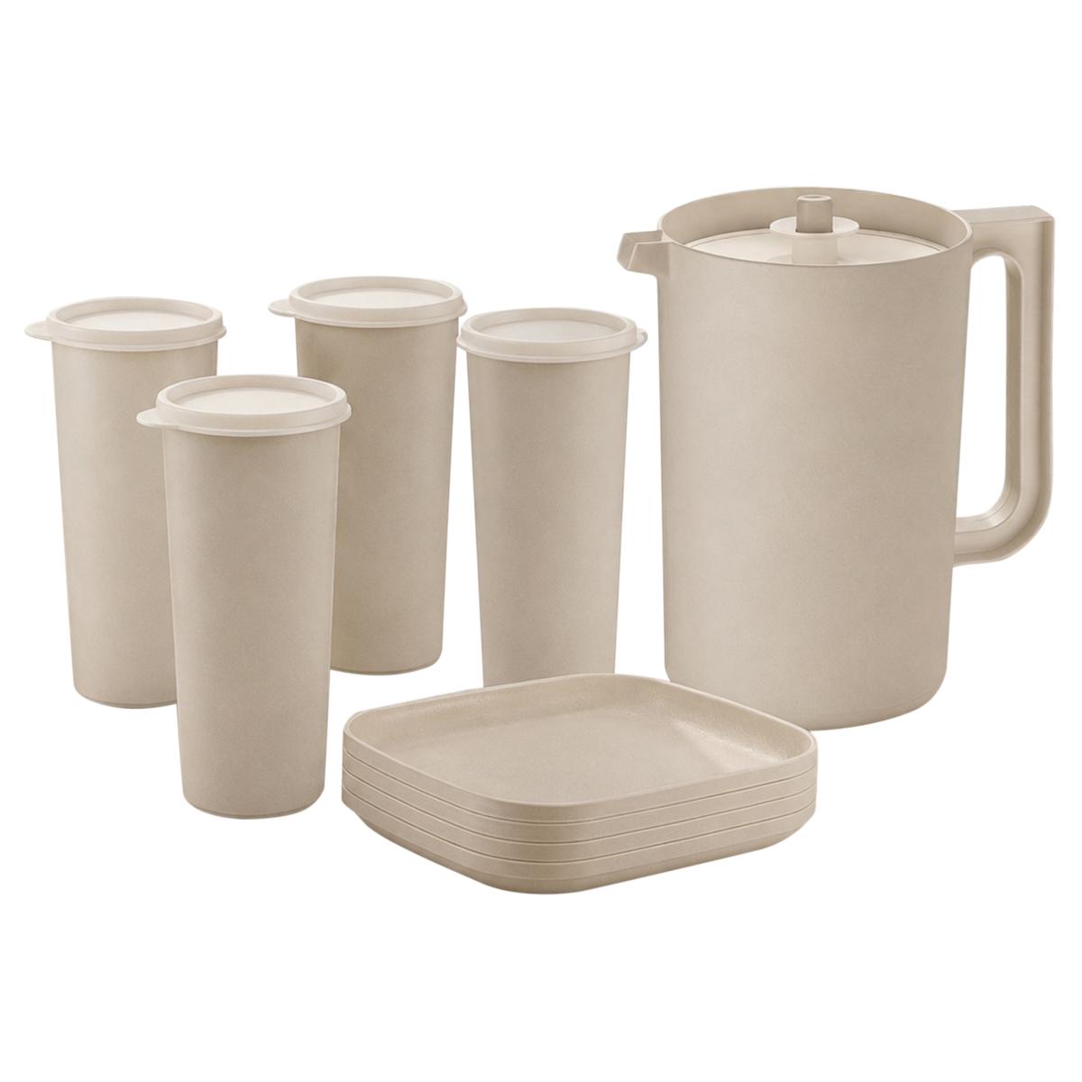 Tupperware® 9-piece Patio Party Pitcher, Tumbler and Plate Set | HSN