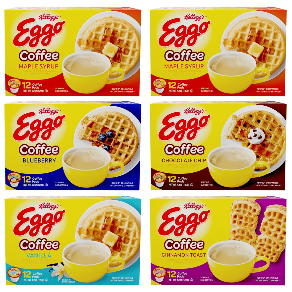 Two Rivers Eggo 72-count Variety Waffle Flavor Coffee K-Cups | HSN