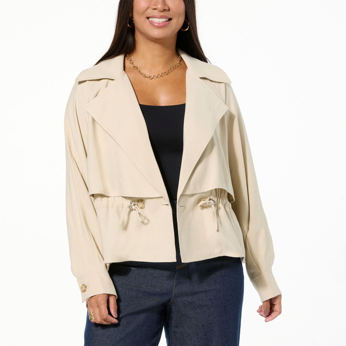 TWRHLL by Christie Brinkley Cropped Trench | HSN