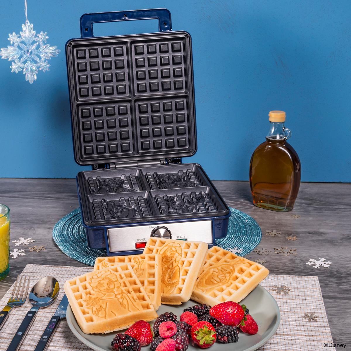 Uncanny Brands Disney Frozen Elsa, Anna, and Olaf Deluxe Waffle Maker -  23381853 | HSN
