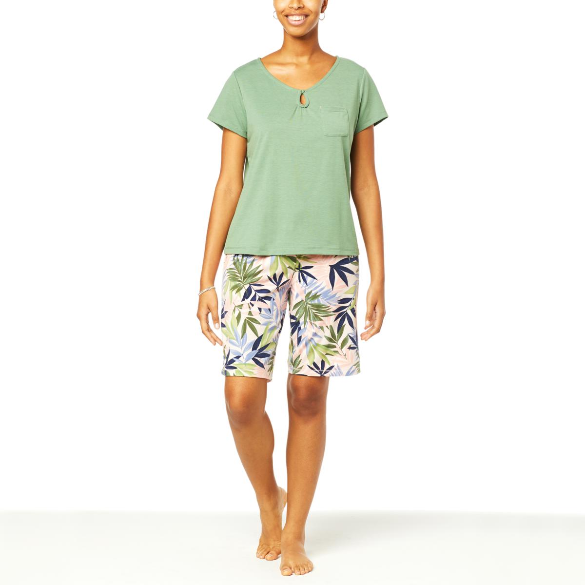 Lucky Brand Women's Pajama Set - Short Sleeve T-Shirt and Shorts