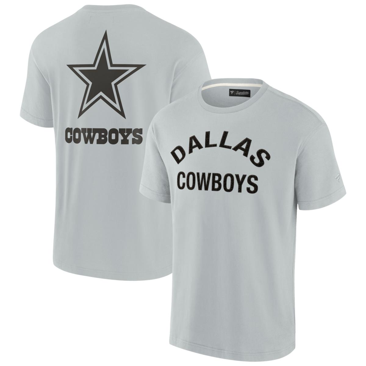 Unisex Fanatics Signature Gray Dallas Cowboys Super Soft Short Sleeve T ...