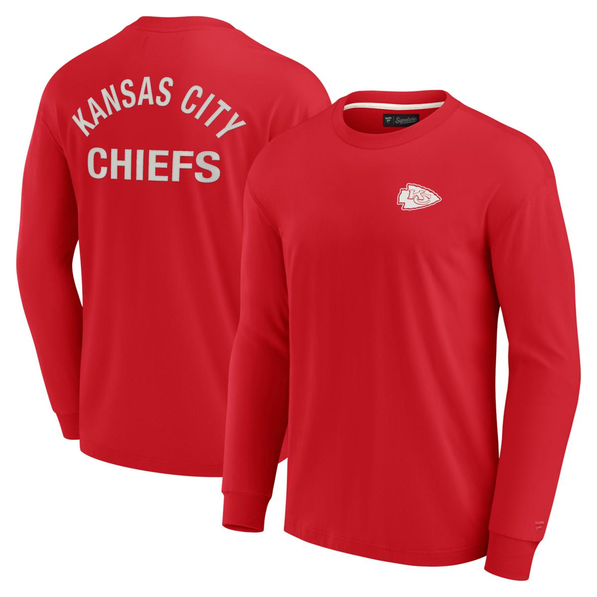 Unisex Fanatics Signature Red Kansas City Chiefs Super Soft Long Sleeve ...