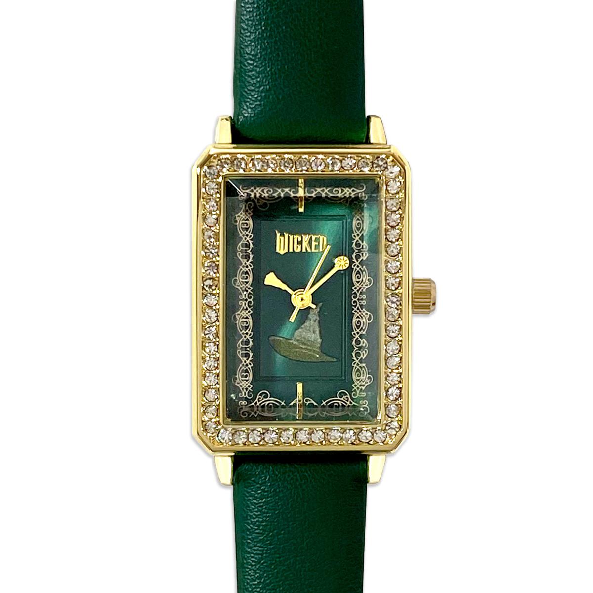 Beautiful hinged, Emerald style watch with new battery. Worned once to Wicked. The Launch of the Piccadilly Princess Royal Emerald Green  main image 2