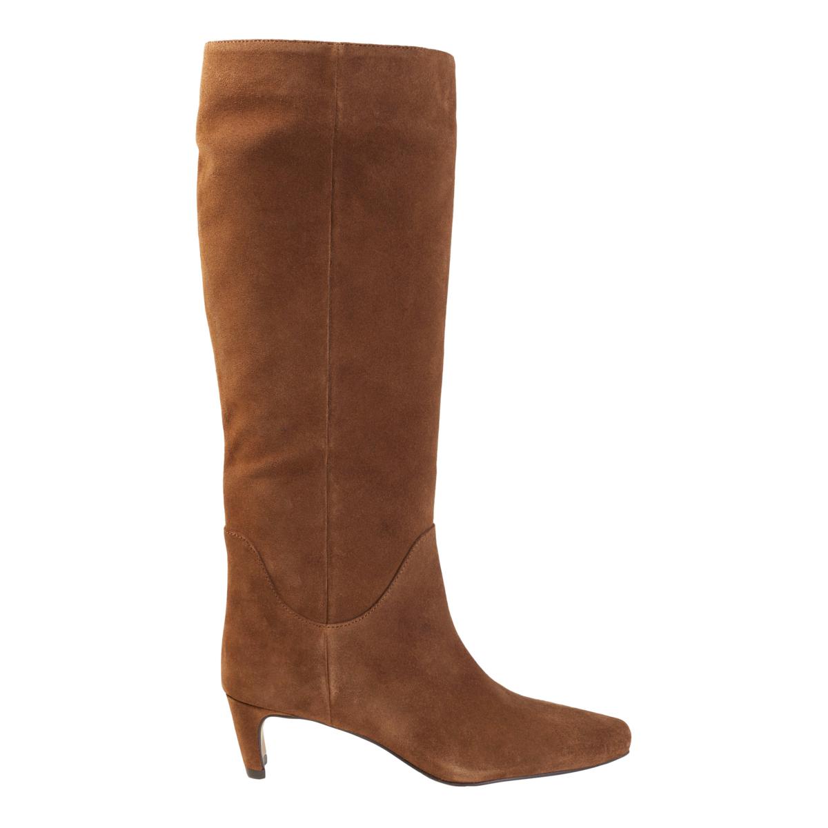 Vince Camuto Avriah Tall Leather Suede Kitten Heel Boot