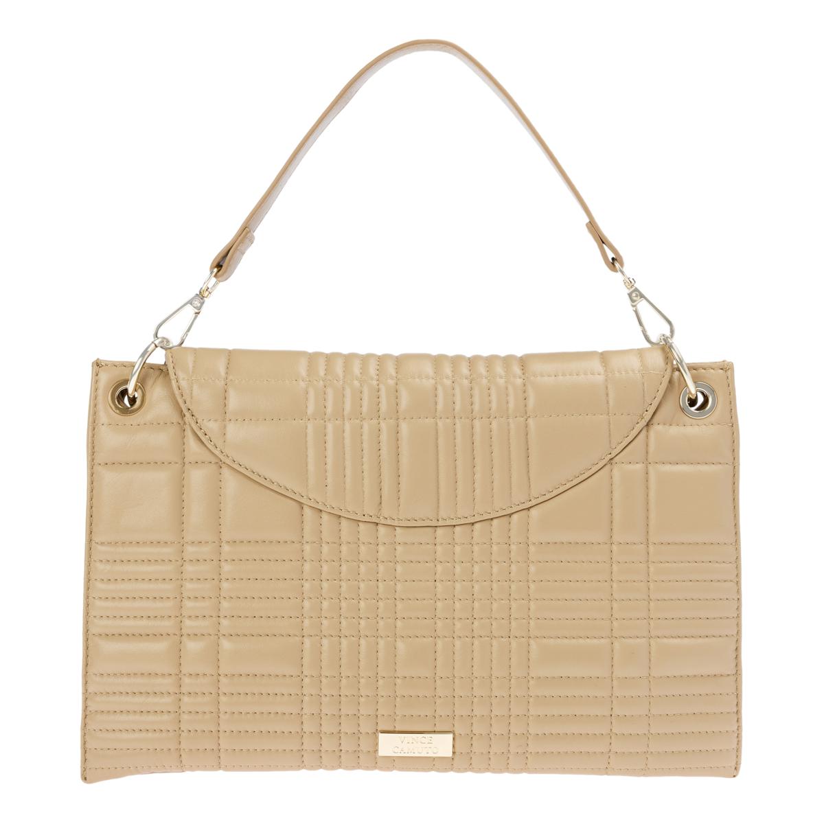 Vince Camuto Barb Leather Quilted Chain Crossbody