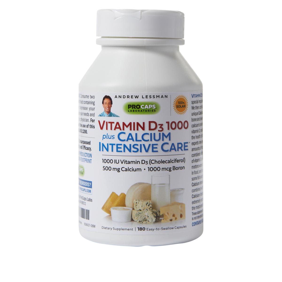 Vitamin D3-1000 Plus Calcium Intensive Care - 180 Capsules